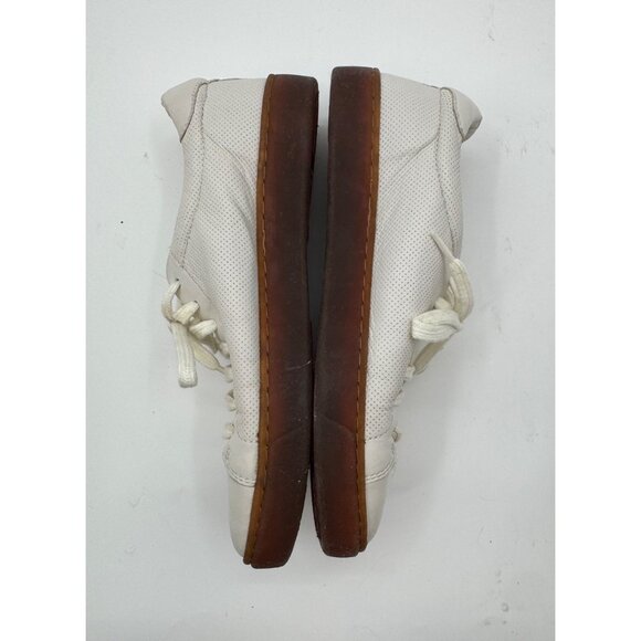 Johnston Murphy Kempton Lace to Toe White Leather Low-Top Sneakers With Gum Sole - Picture 3 of 10